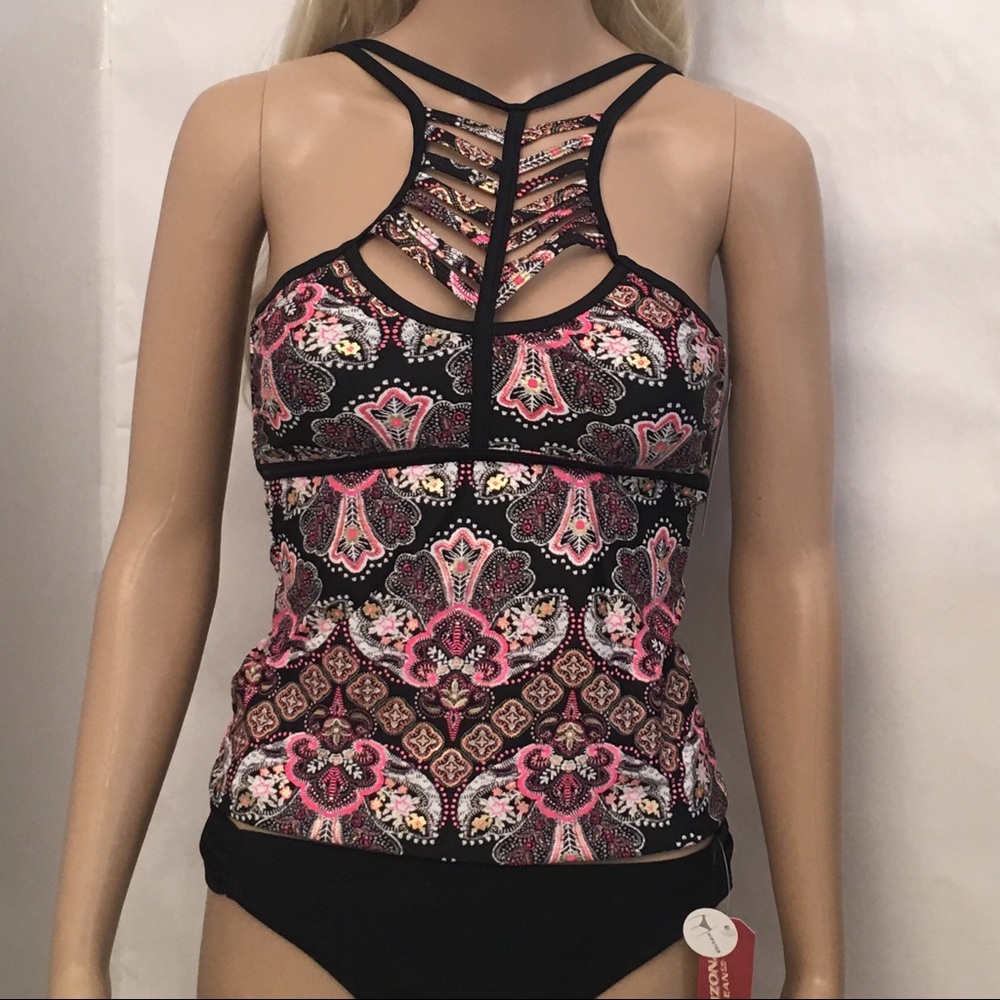 Arizona Tankini Swimsuit top straps at neck Small